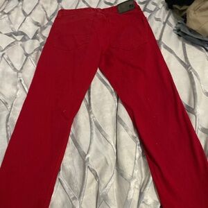 Men Jeans Red